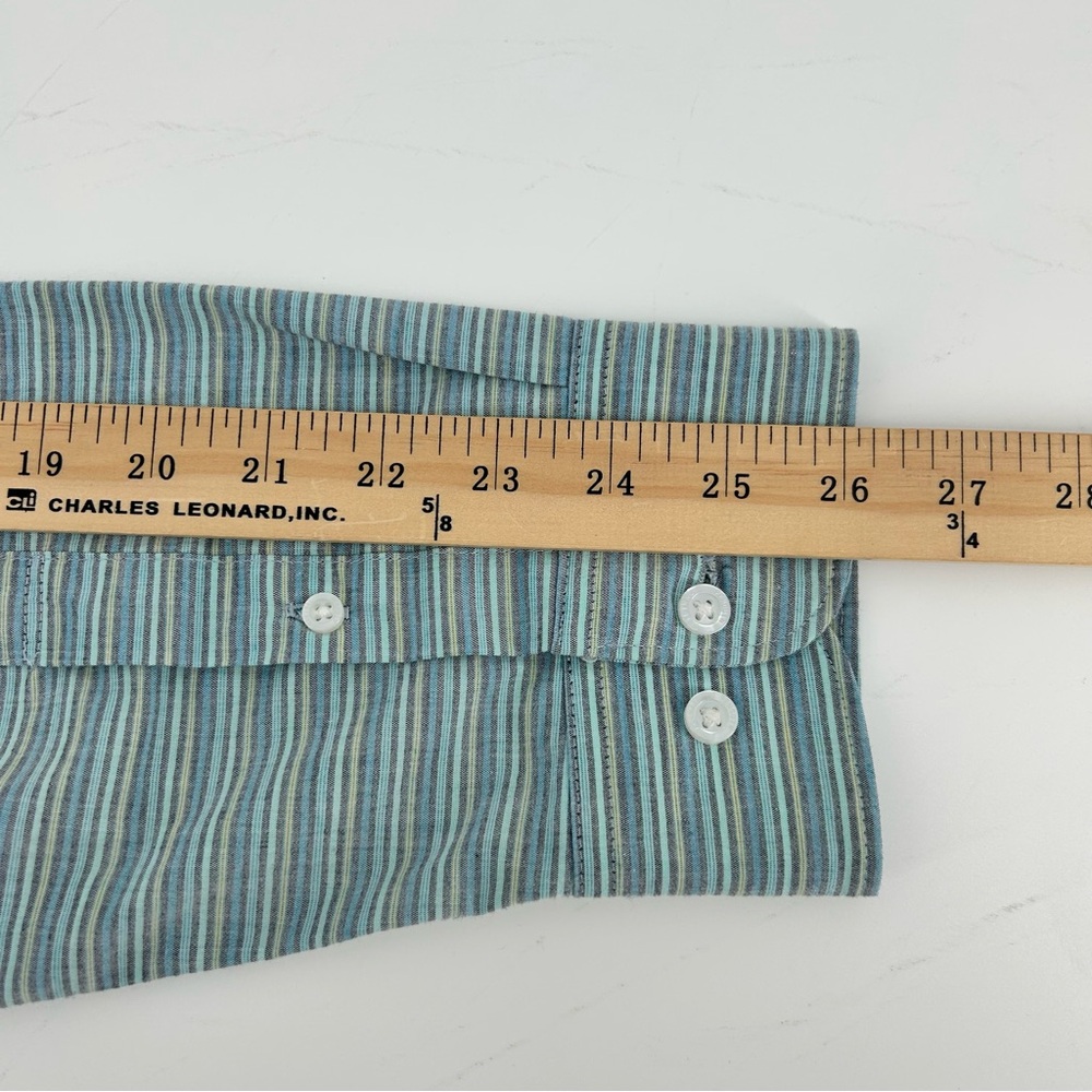 Penguin Munsingwear Shirt Mens XL Blue Stripe Button Down Quiet Luxury Coastal - Picture 7 of 9